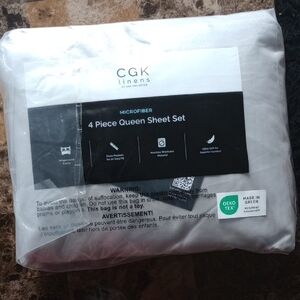 CGK Linens White 4 Piece Queen Sheet Set